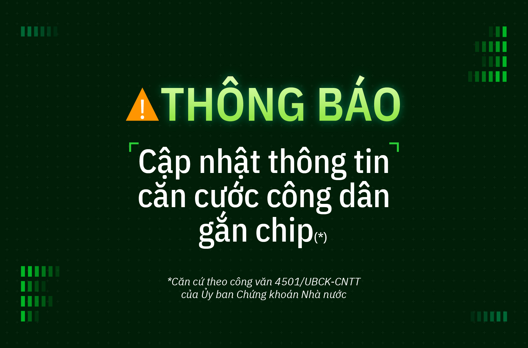 Thông báo cập nhật thông tin Căn cước công dân gắn chip