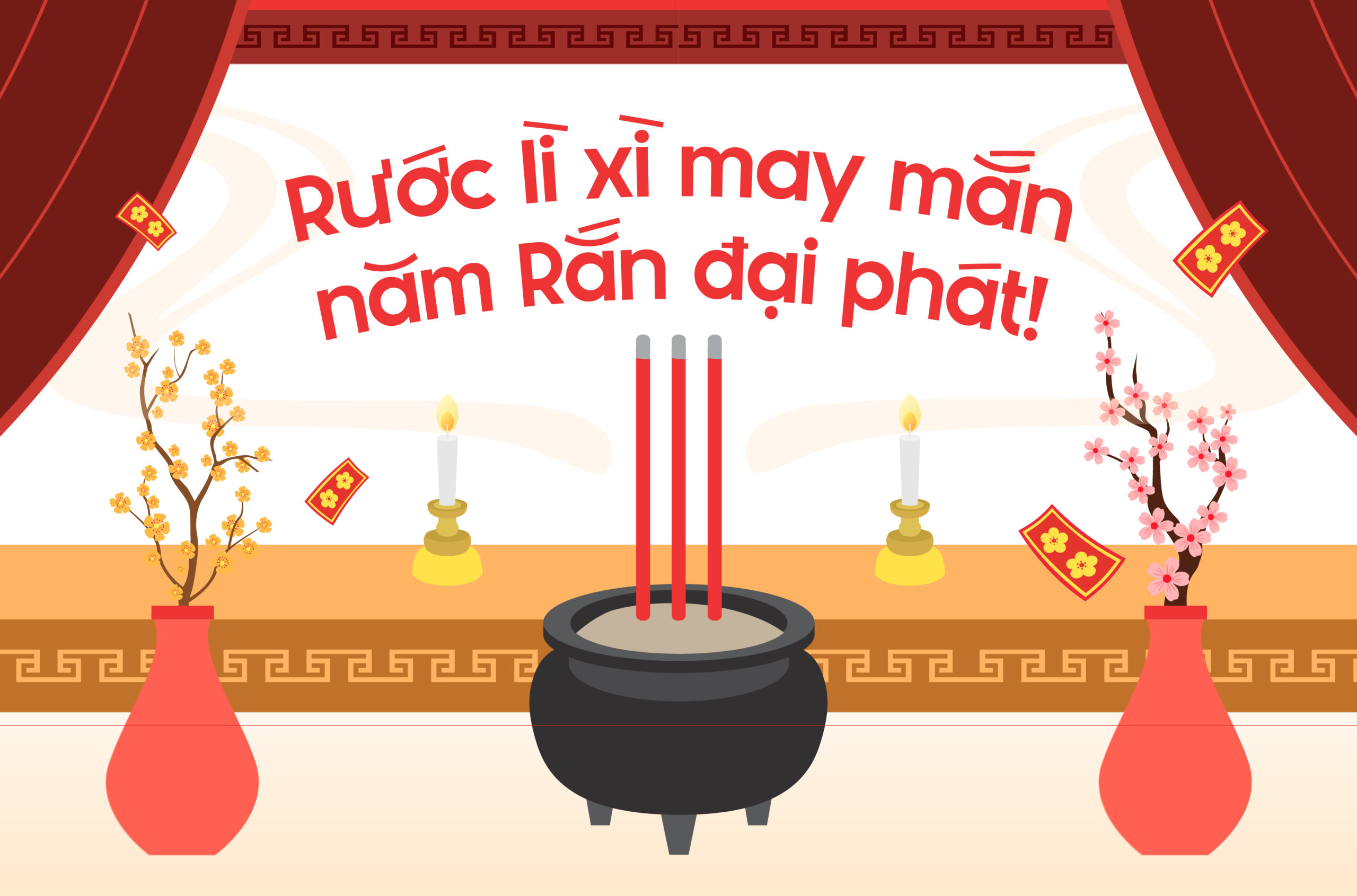 Thắp hương thụ lộc – Nhận lì xì may mắn đầu xuân