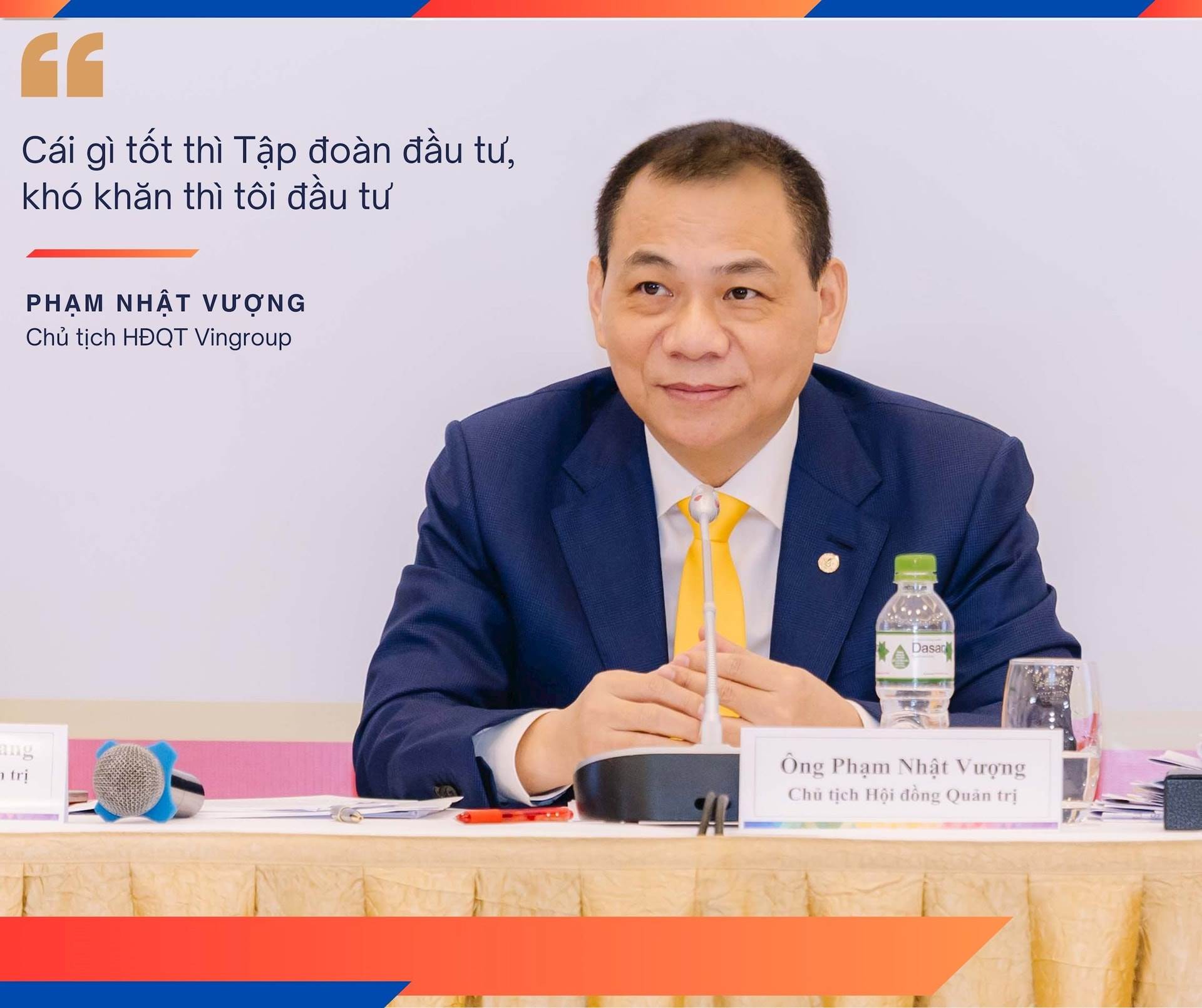 Ông Phạm Nhật Vượng: Nên chọn VIC hay chọn vàng? Anh chọn VIC là đúng rồi đấy, nhưng vội vàng nhảy khỏi tàu thì khó bơi tiếp