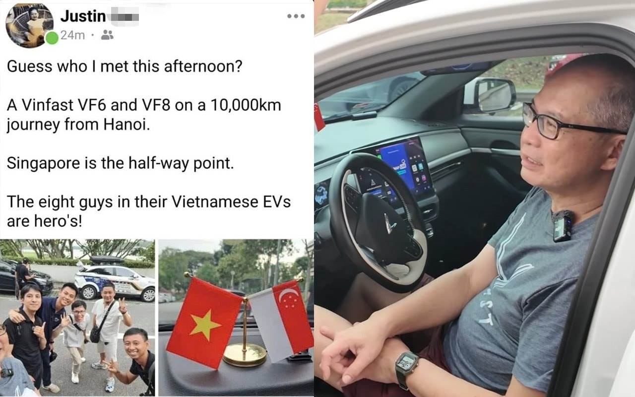 Gặp đoàn xe điện Việt phượt xuyên Đông Nam Á, người Singapore nói: “Tôi rất tự hào về VinFast”