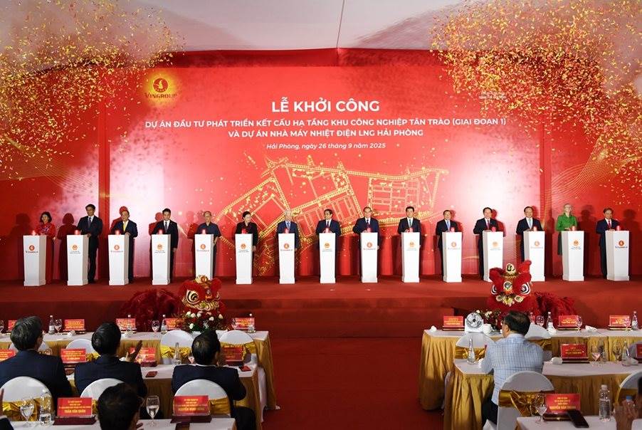 VIC: Tập đoàn Vingroup khởi công khu công nghiệp Tân Trào và nhà máy nhiệt điện LNG Hải Phòng