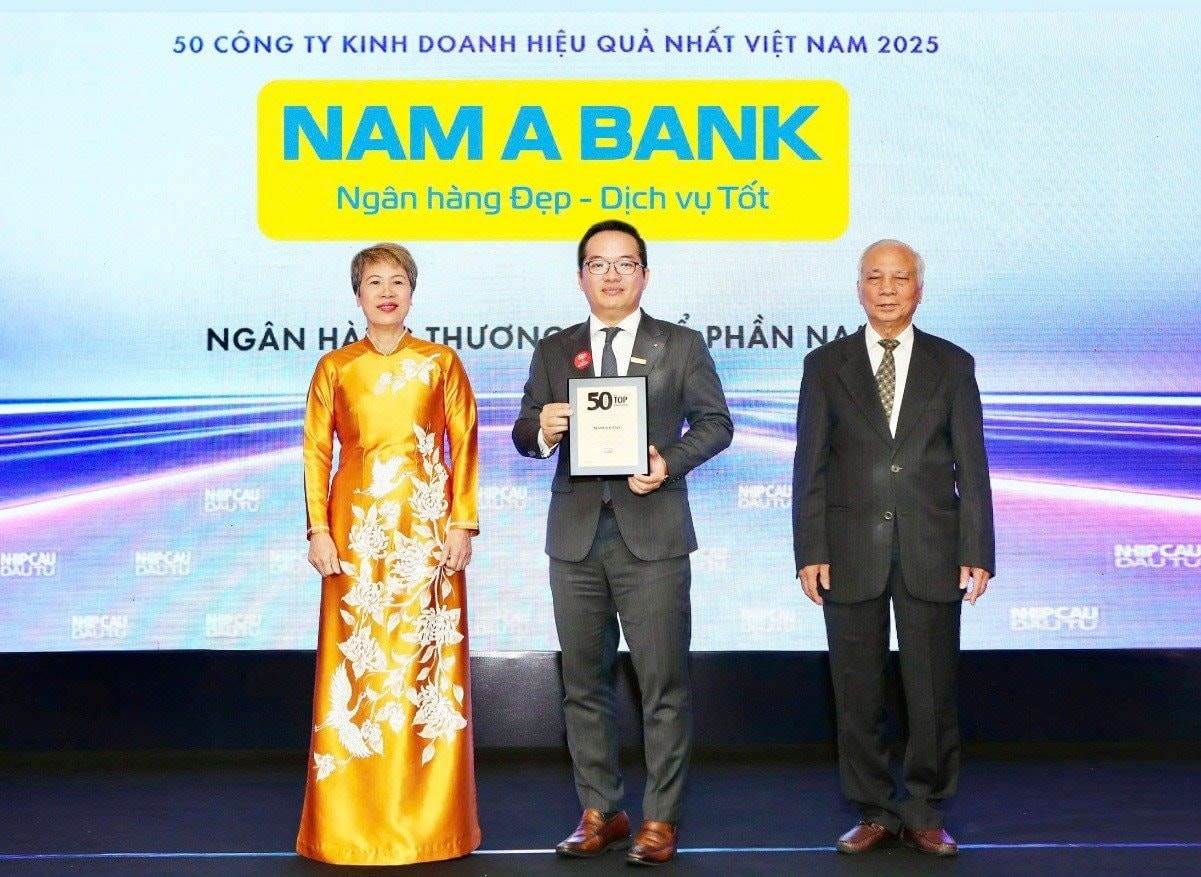 NAB: Nam A Bank lọt Top 50 công ty kinh doanh hiệu quả nhất việt nam