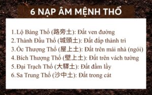 6 nạp âm mệnh thổ